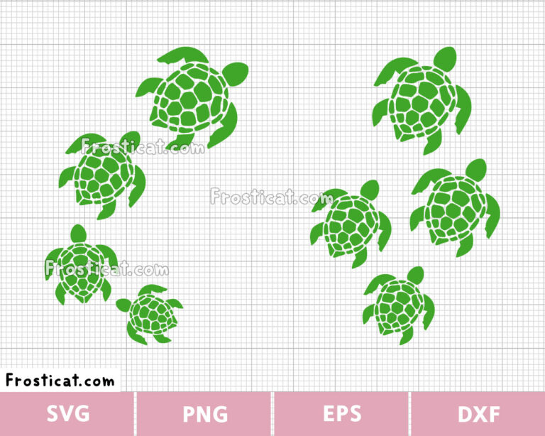 Swimming Turtle Svg, Sea Turtle Svg, Beach Svg, Ocean Svg
