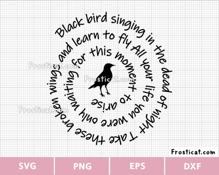 Blackbird Singing In The Dead Of Night Svg, Music Svg