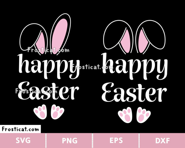 Happy Easter Bunny Svg, Easter Svg, Rabbit Svg, Bunny Svg