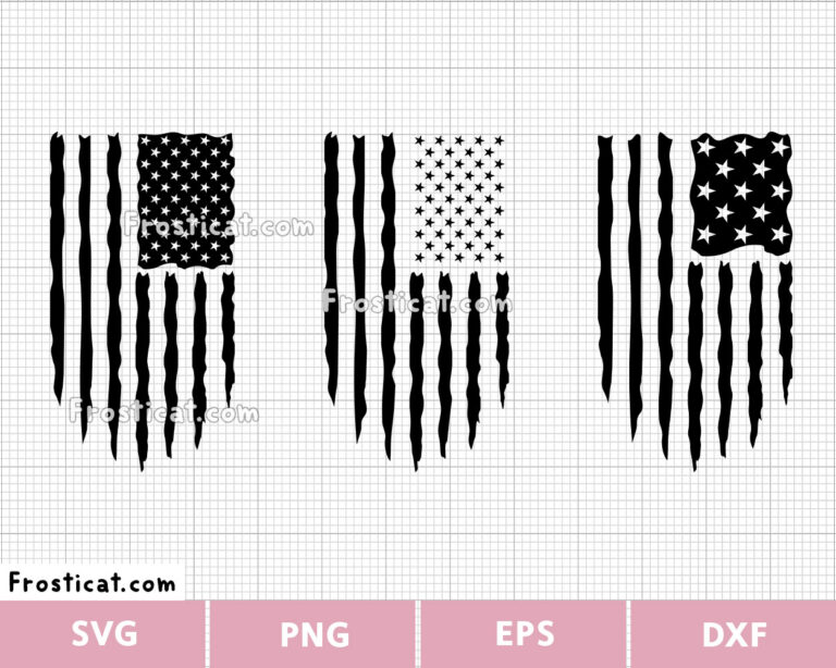 Distressed USA Flag Svg, Retro Flag Svg, 4th Of July Svg