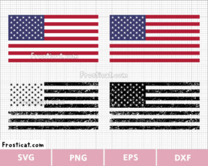 Distressed American Flag Svg Bundle, Distressed Flag, US Flag Svg