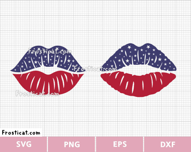 USA Lips Svg Bundle, 4th Of July Svg, Independence Day Svg
