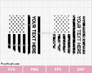 Custom Distressed American Flag Svg, Grunge USA Flag