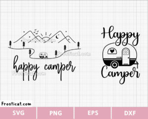 Happy Camper Svg Bundle, Camping Svg, Adventure Svg