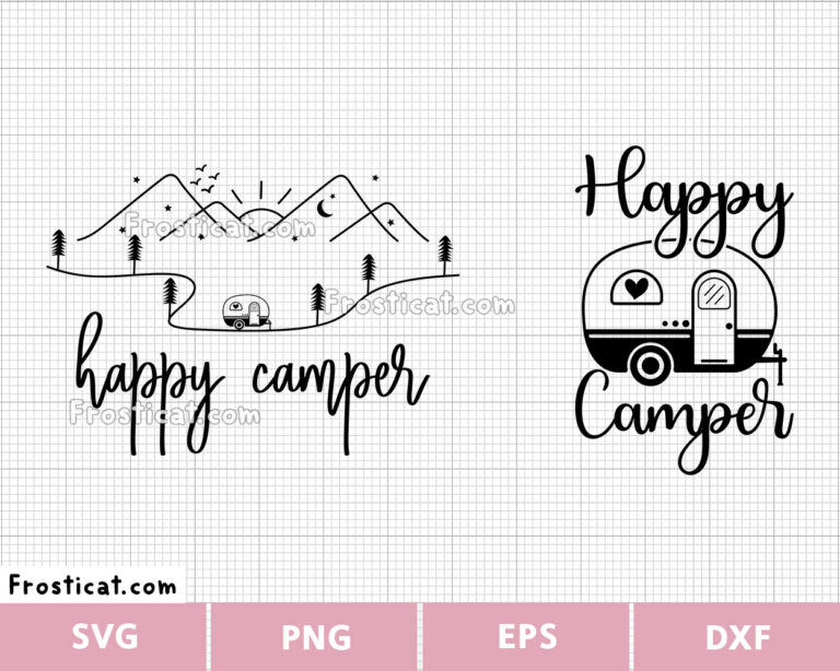 Happy Camper Svg Bundle, Camping Svg, Adventure Svg