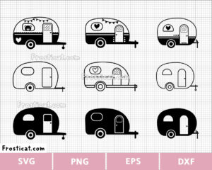 Caravan Svg Bundle, Camping Svg, Camper Van Svg