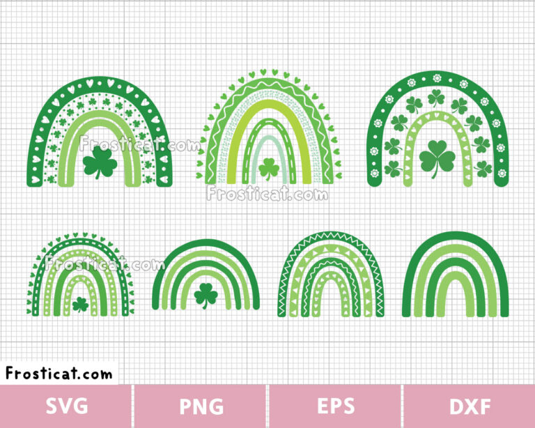 St Patricks Day Rainbow Svg, Rainbow Svg, Lucky Svg
