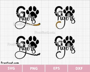 Go Tigers Football Svg, American Football Svg, Game Day Svg