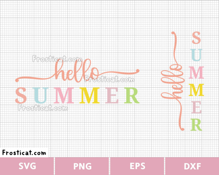 Hello Summer Svg, Summer Svg, Summer Sign, Door Sign
