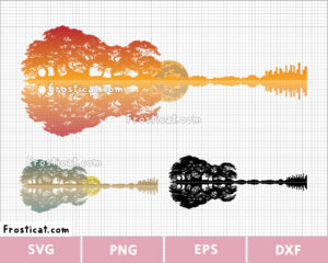 Guitar Lake Shadow Svg Bundle, Guitar Svg, Instrument Svg