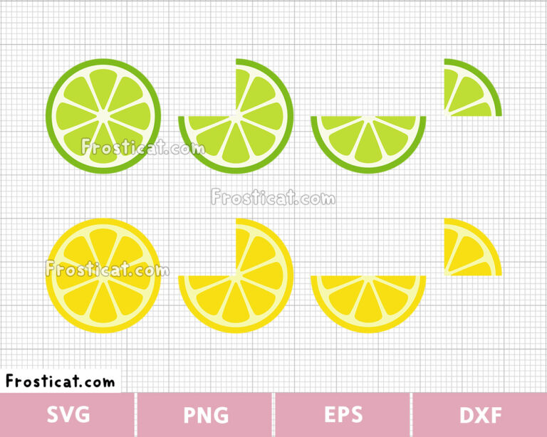 Lime and Lemon Svg Bundle, Summer Svg, Fruit Svg, Lemonade