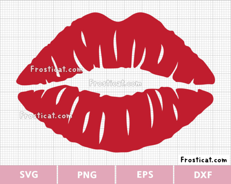 Dripping Red Lips Svg, Kiss Svg, Valentine Svg, Love Svg
