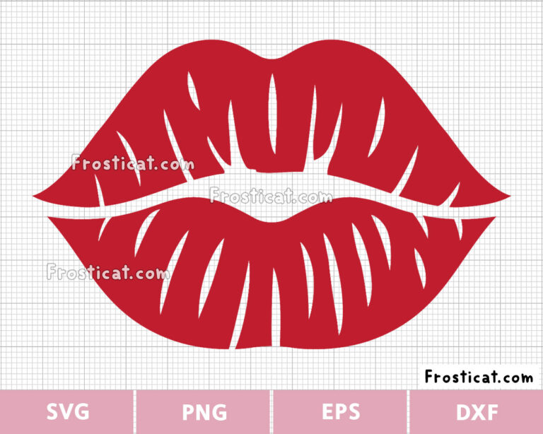 Red Lips Svg, Kiss Svg, Valentine Svg, Love Svg, Dripping Lips Svg
