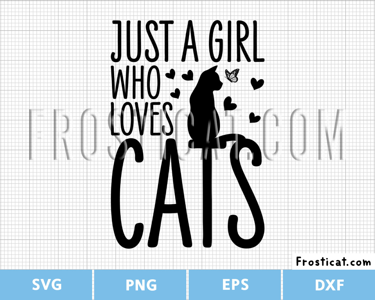 Just A Girl Who Love Cat Svg, Cat Mom Svg, Cat Svg, Kitten Svg