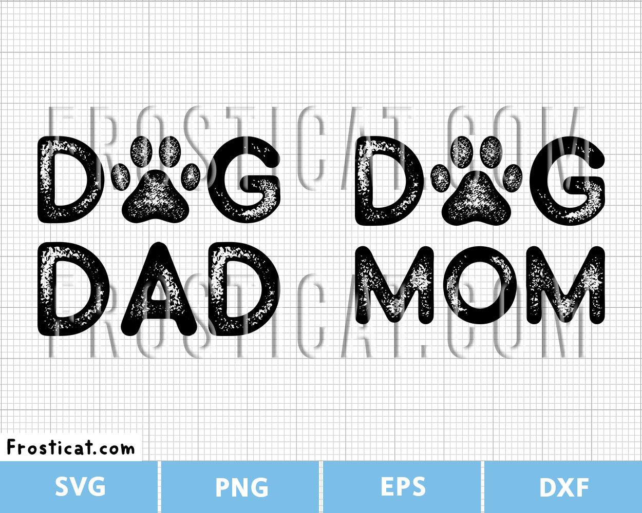 Vintage Dog Mom Dog Dad Svg Bundle, Dog Svg, Dog Paw Svg