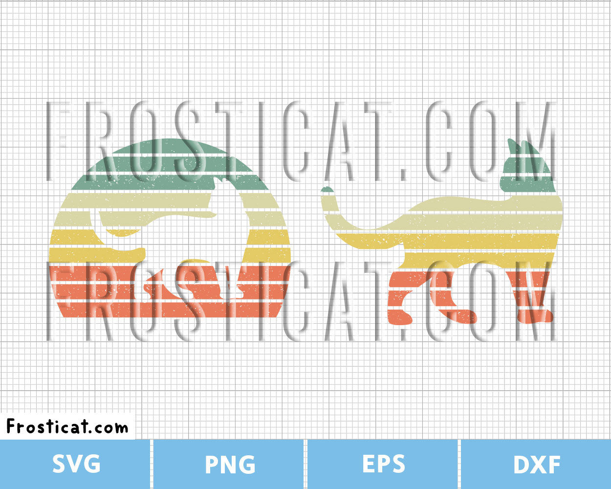 Retro Vintage Cat Svg, Cat Svg, Kitten Svg, Pet Svg, Animal Svg