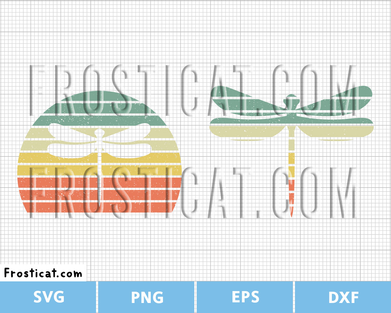 Retro Dragonfly Svg, Dragonfly Svg, Insect Svg