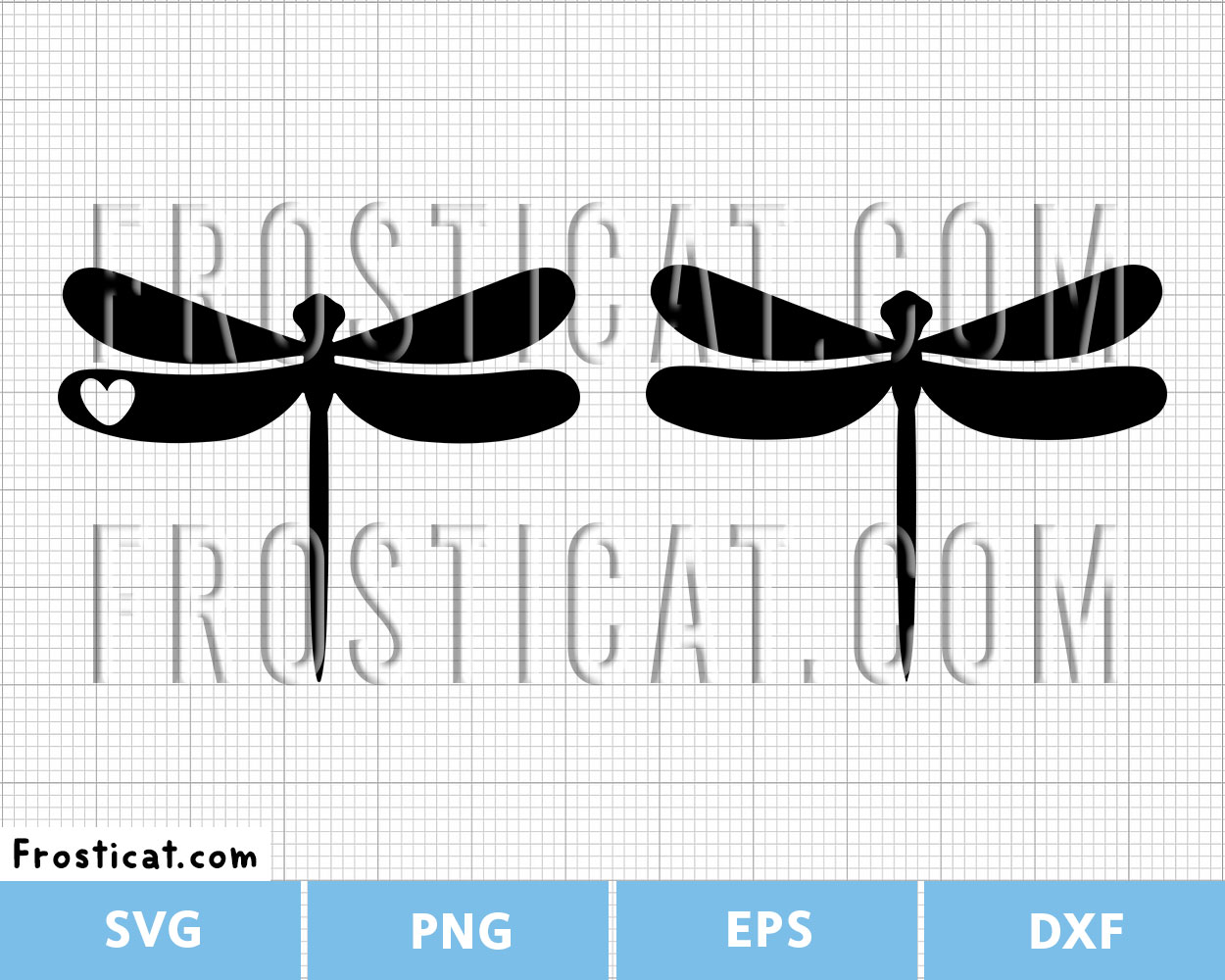 Dragonfly Heart Svg, Dragonfly Svg, Insect Svg