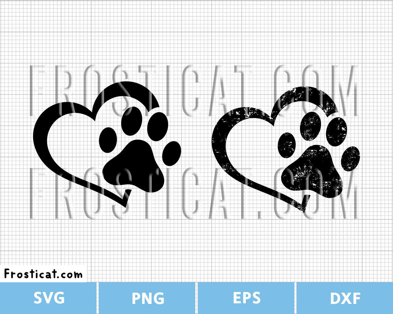 Heart Paw Svg, Dog Paw Svg, Cat Paw Svg, Heart Svg