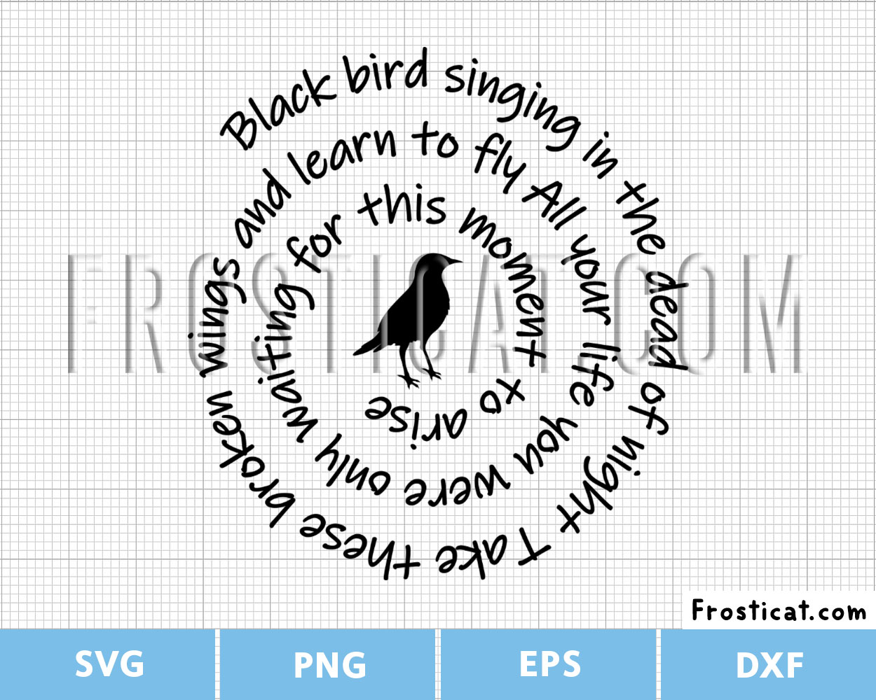 Blackbird Singing In The Dead Of Night Svg, Music Svg