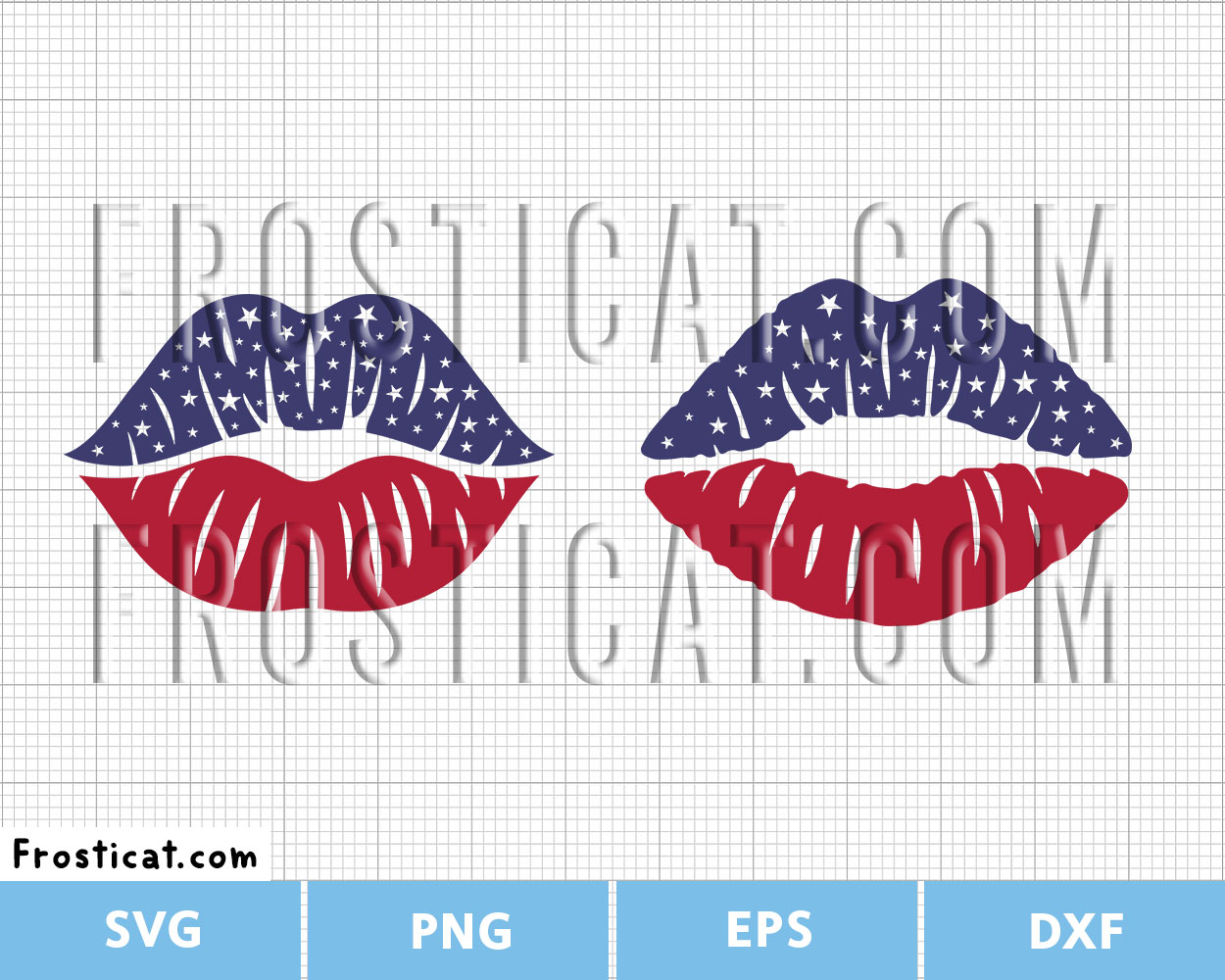 USA Lips Svg Bundle, 4th Of July Svg, Independence Day Svg