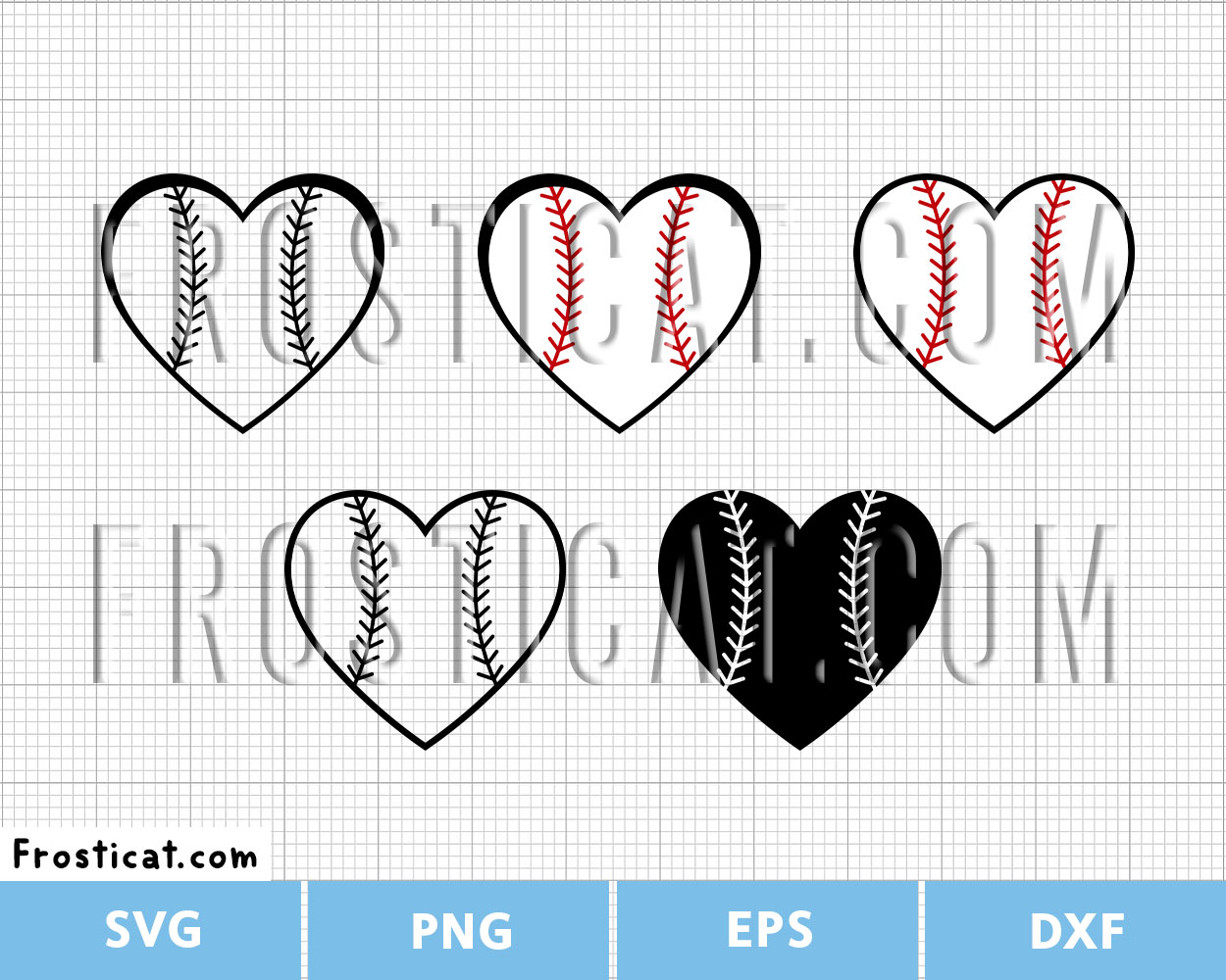 Baseball Heart Svg Bundle, Love Baseball Svg, Baseball Svg
