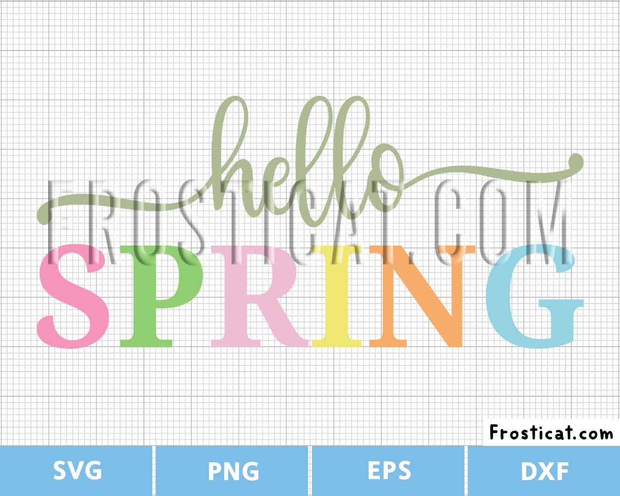 Hello Spring Svg, Spring Svg, Spring Sign, Door Sign