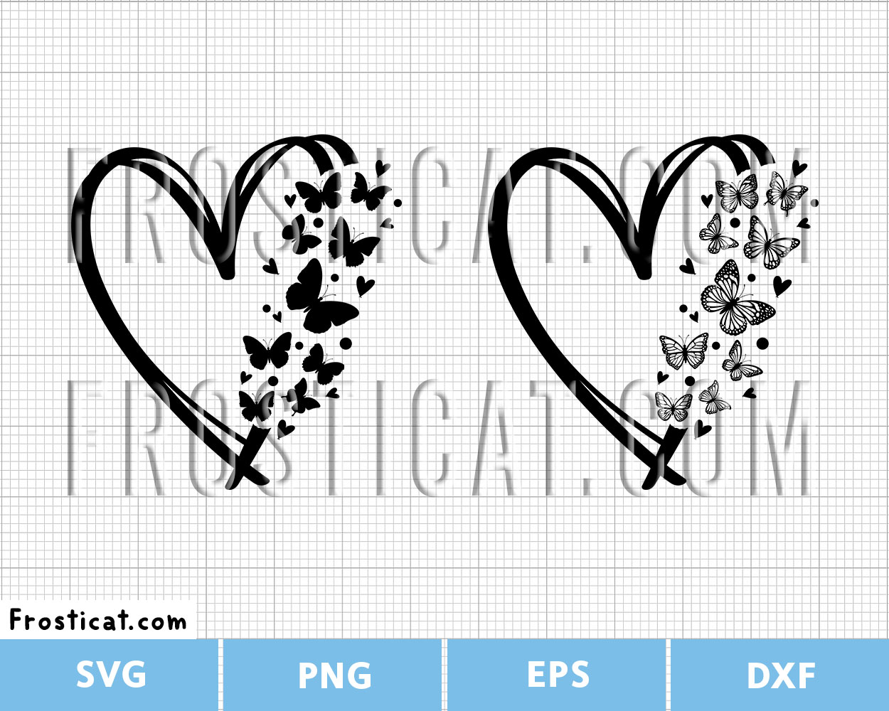 Butterflies Heart Svg, Butterfly Svg, Love Svg, Heart Svg