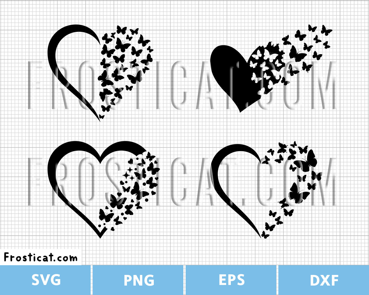 Butterfly Heart Svg Bundle, Butterfly Svg, Love Svg, Heart Svg