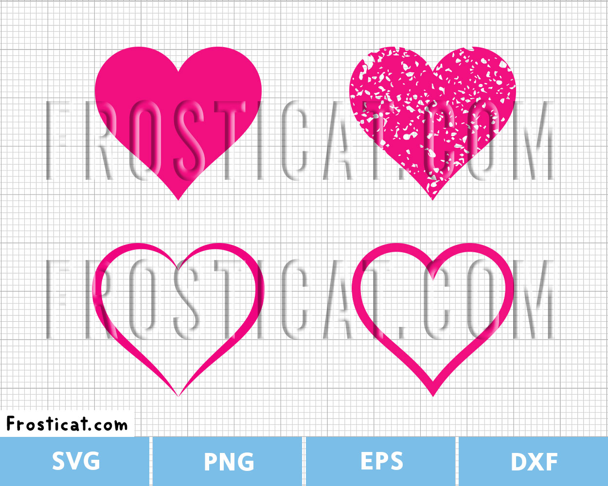 Heart Svg Bundle, Valentine Svg, Distressed Heart Svg
