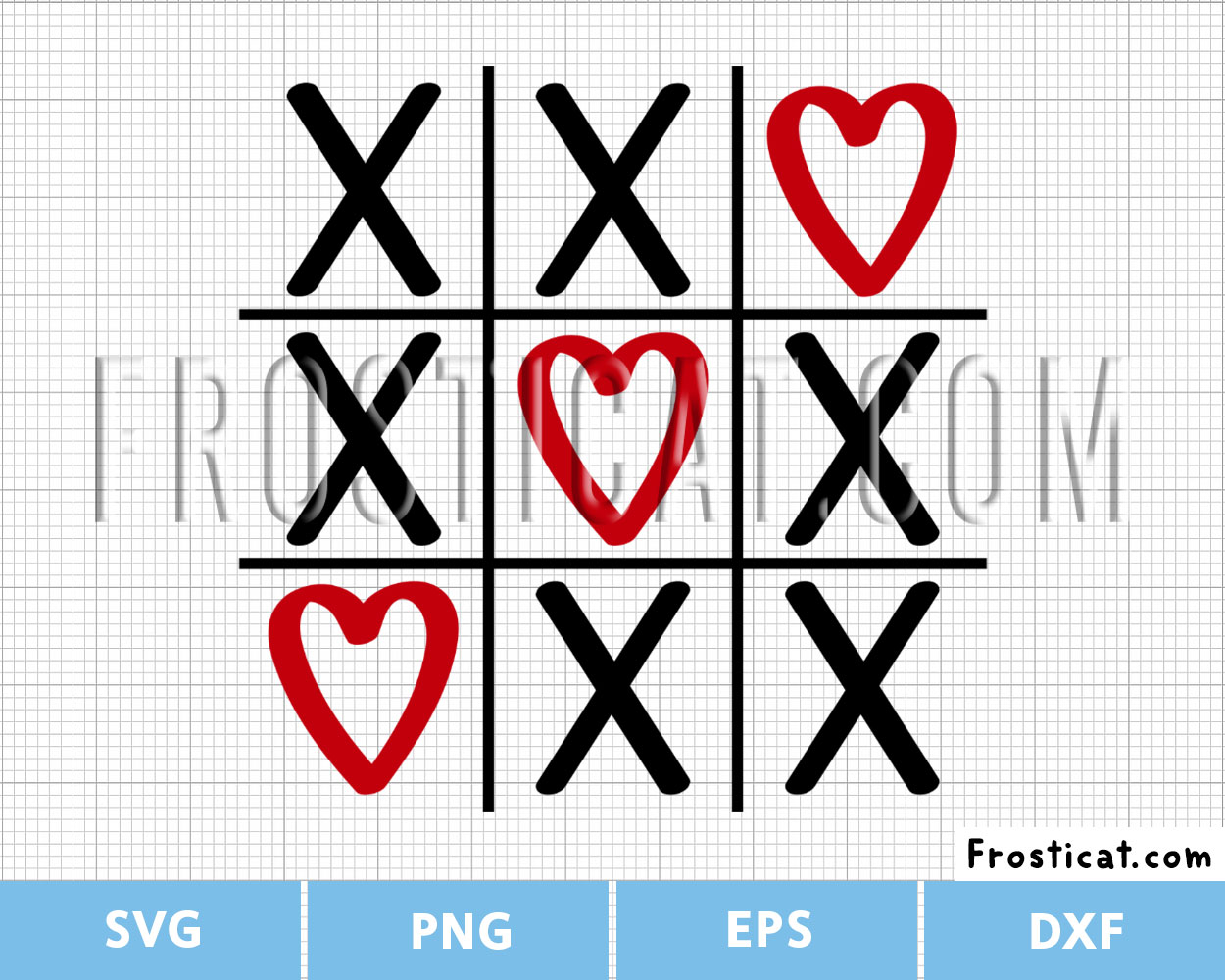 Tic Tac Toe Svg, Board Game Svg, Valentines Day Svg, Xoxo Svg