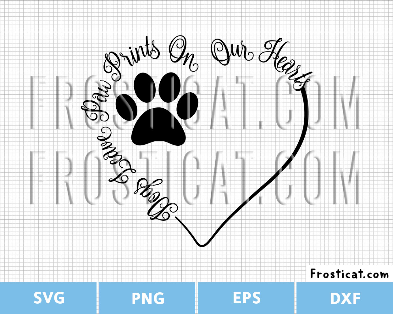 Dogs Leave Paw Prints In Our Hearts Svg, Dog Memorial Svg