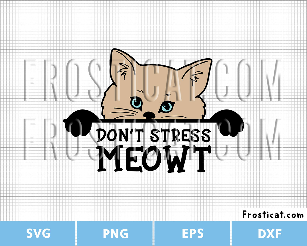 Dont Stress Meowt Svg, Self Love Svg, Antisocial Svg