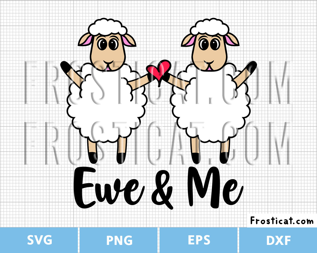 Ewe And Me Svg, Sheep Svg, You And Me Svg
