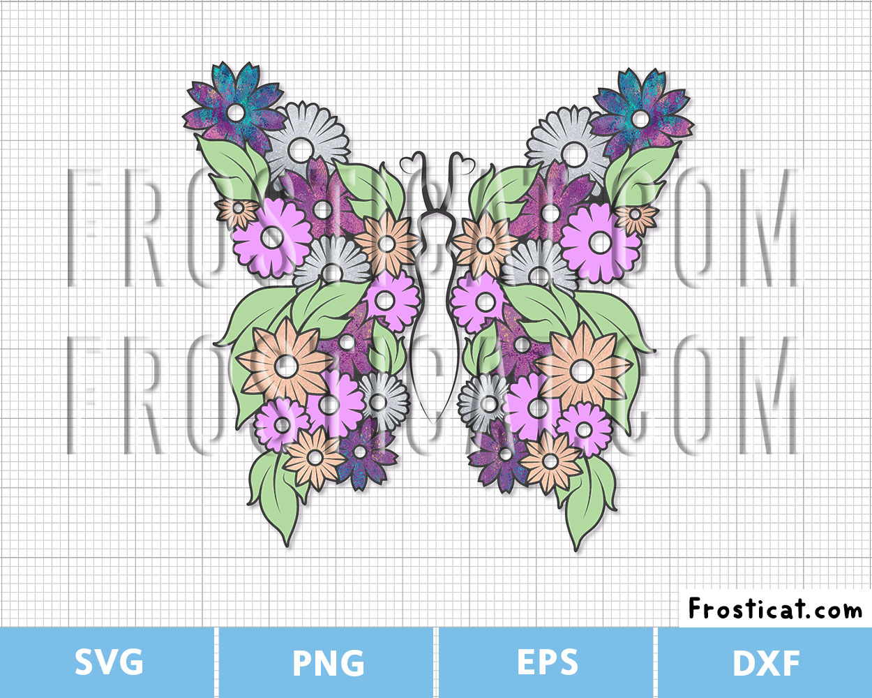 Floral Butterfly Svg, Flower Butterfly Svg, Monarch Butterfly