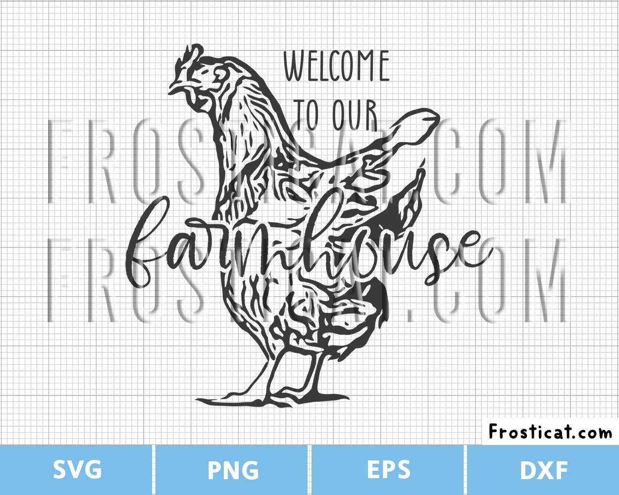 Welcome To Our Farmhouse Svg, Chicken Svg, Door Sign Svg