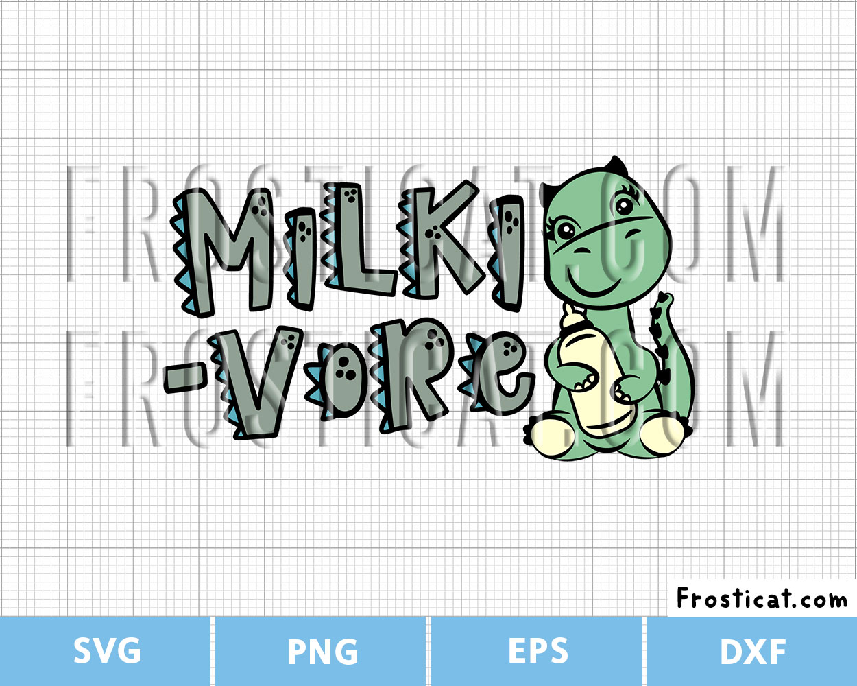 MilkiVore Baby Milk Svg, Dinosaur Svg, Baby Svg, Infant Svg