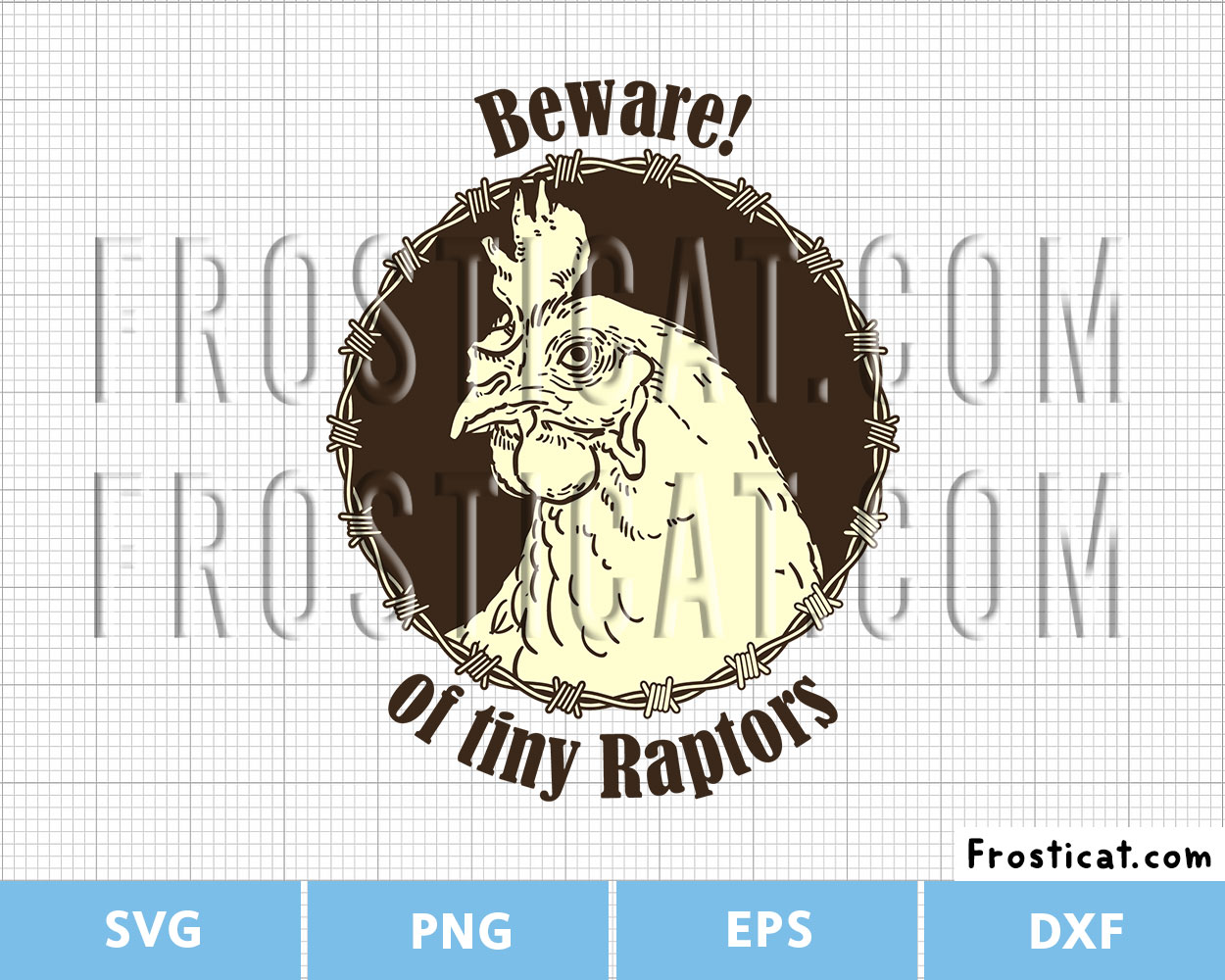 Beware Of Tiny Raptors Svg, Chicken Svg, Farm Svg, Coop Svg