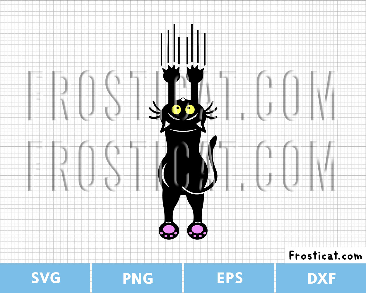 Cat Hanging With Claws Svg, Funny Cat Svg, Cat Mom Svg