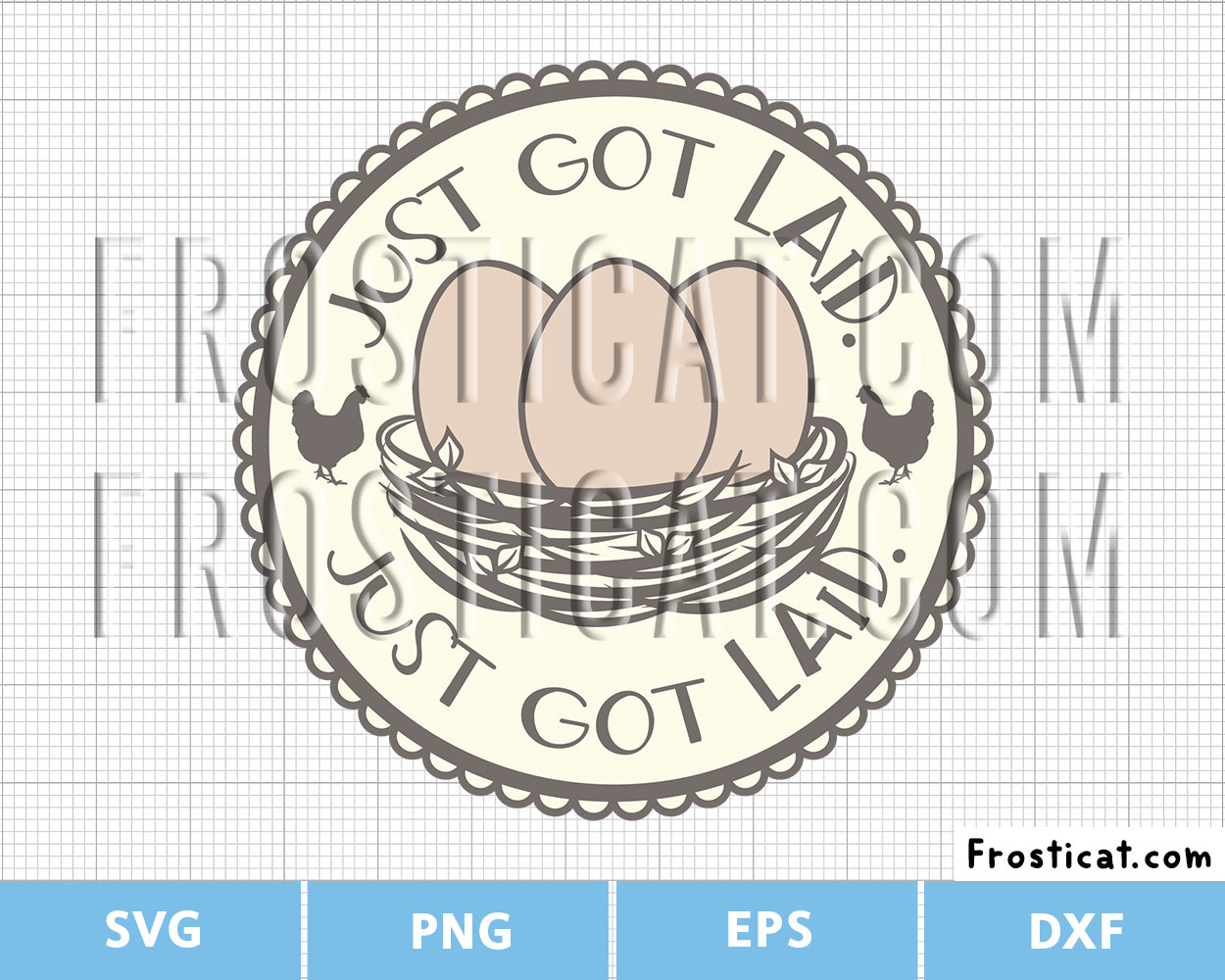 Just Got Laid Svg, Chicken Svg, Egg Svg, Farmhouse Svg