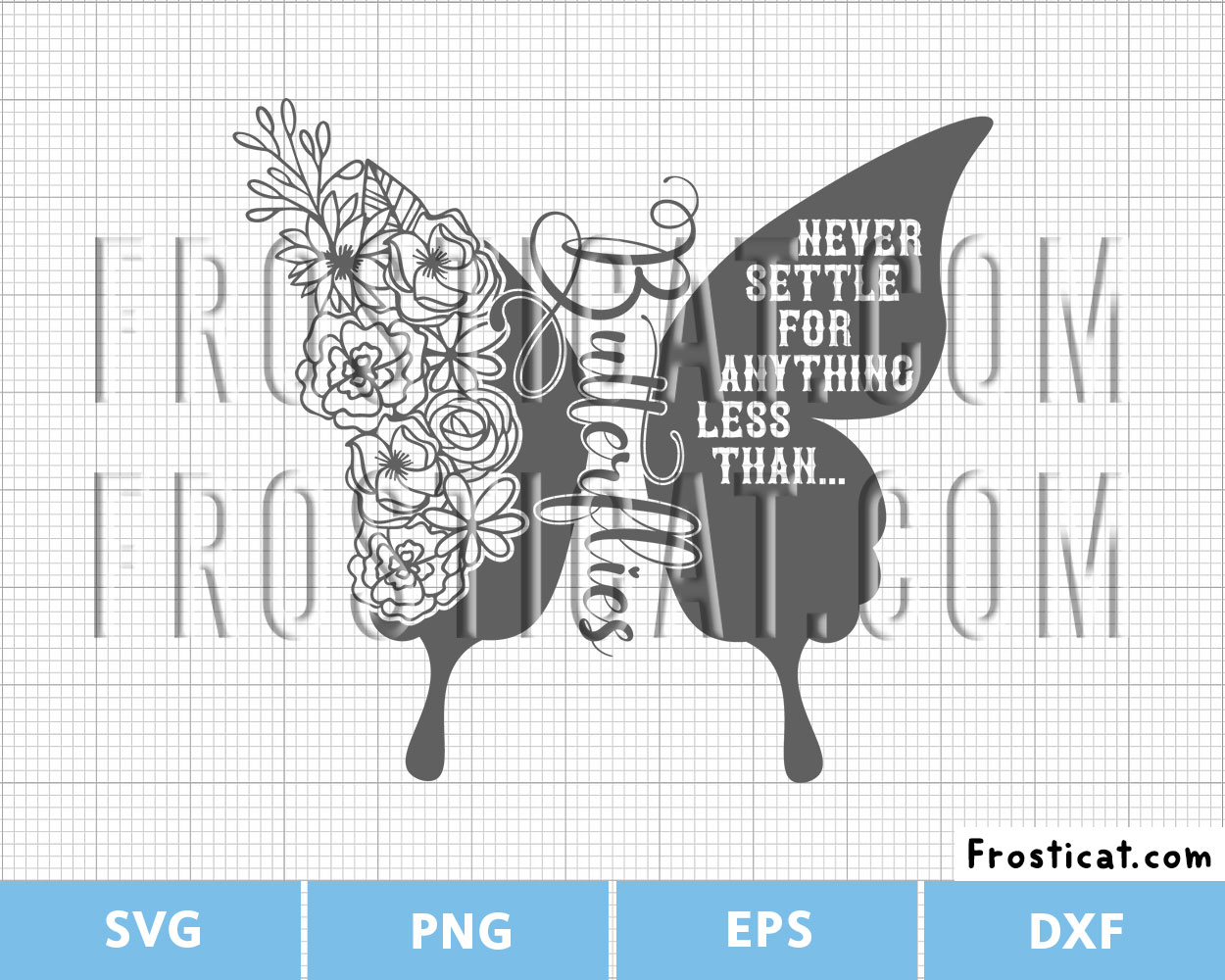 Never Settle For Anything Less Than Butterflies Svg