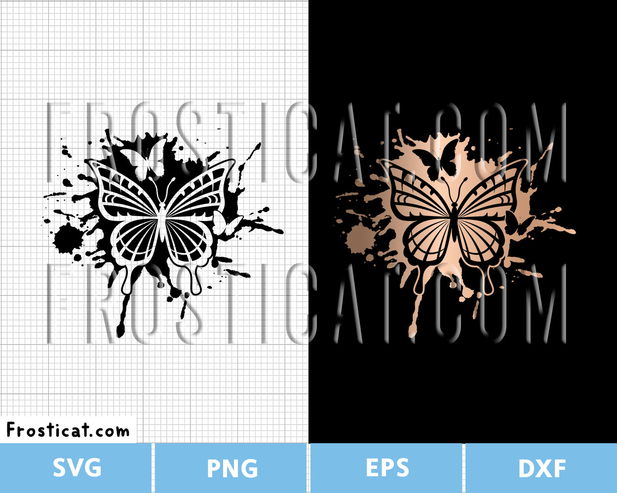 Butterfly Ink Splat Svg, Butterfly Svg, Monarch Butterfly Svg