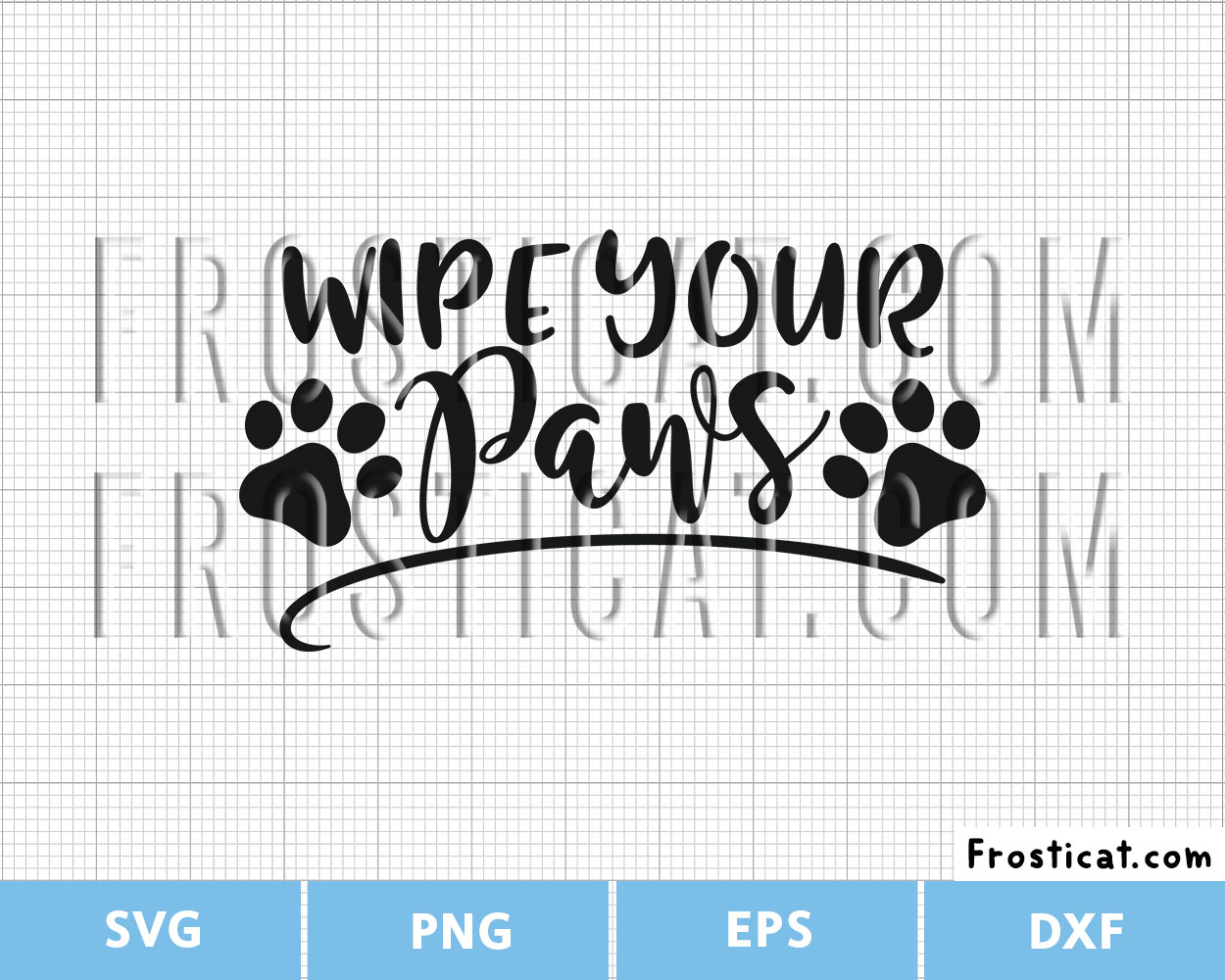 Wipe Your Paws Svg, Round Door Sign, Dog Paw Svg