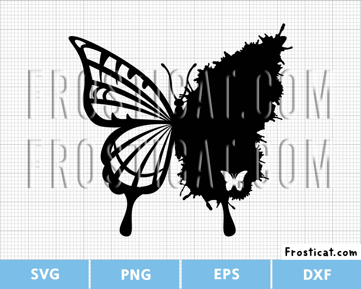 Inksplat Butterfly Svg, Butterfly Svg, Monarch Butterfly Svg