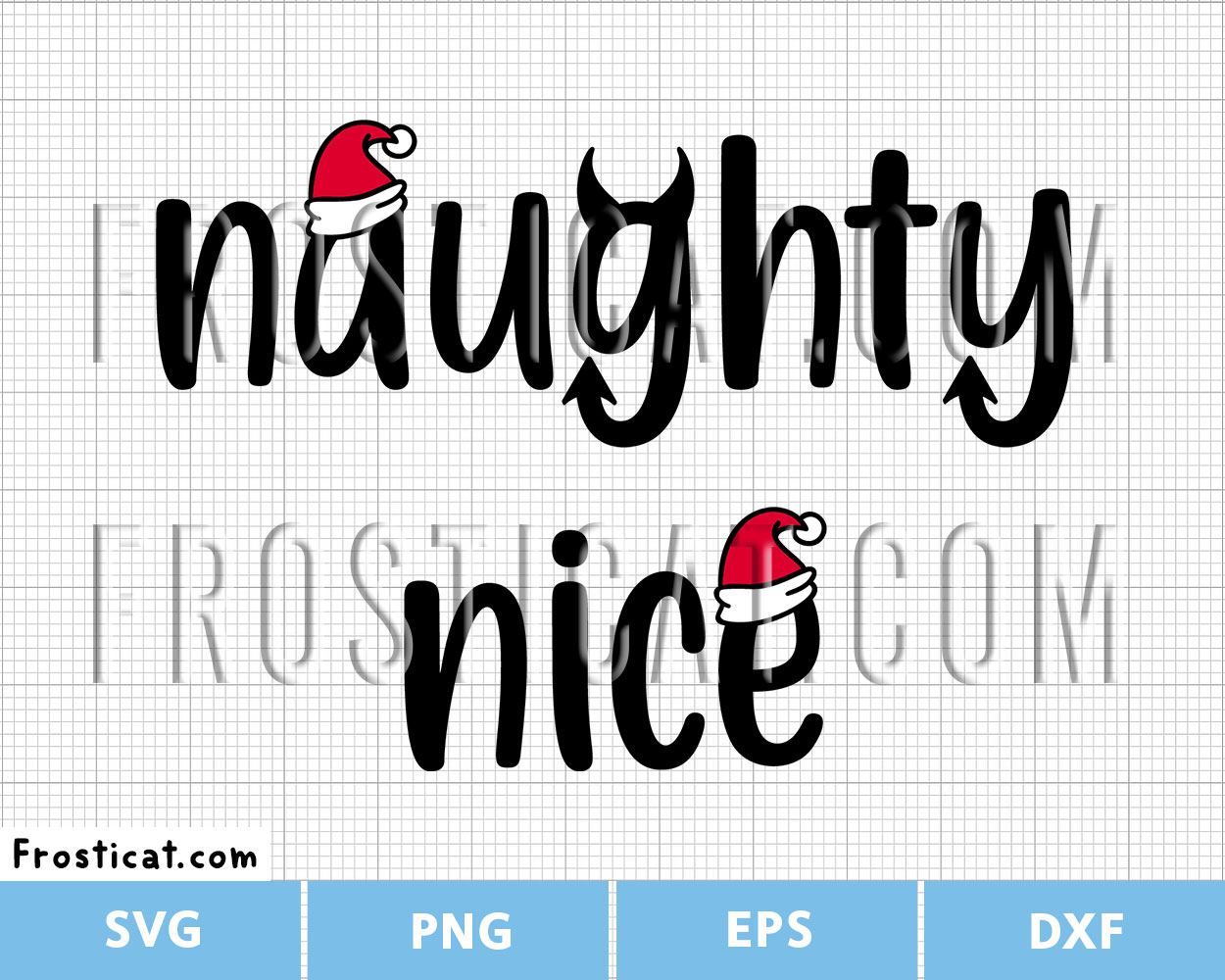 Naughty Nice Christmas Kid Svg Bundle, Christmas Svg