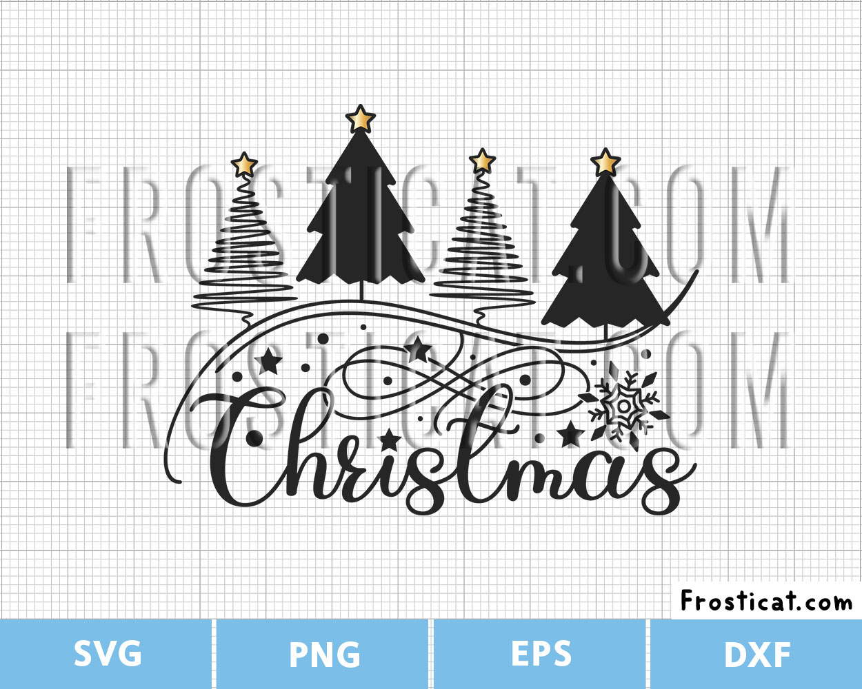 Christmas Graphic With Christmas Trees Svg, Christmas Svg
