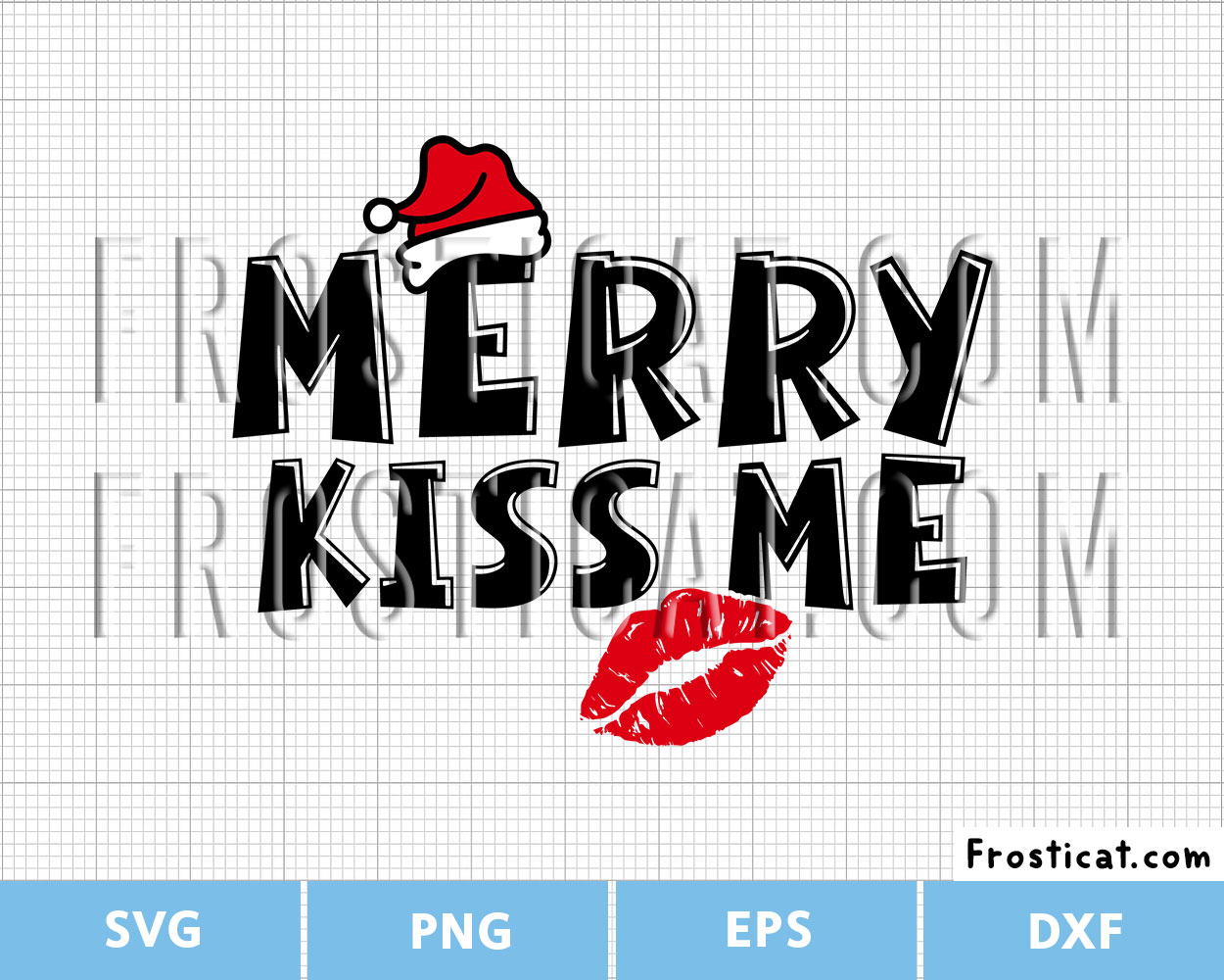 Merry Kiss Me Svg, Christmas Svg, Merry Christmas Svg