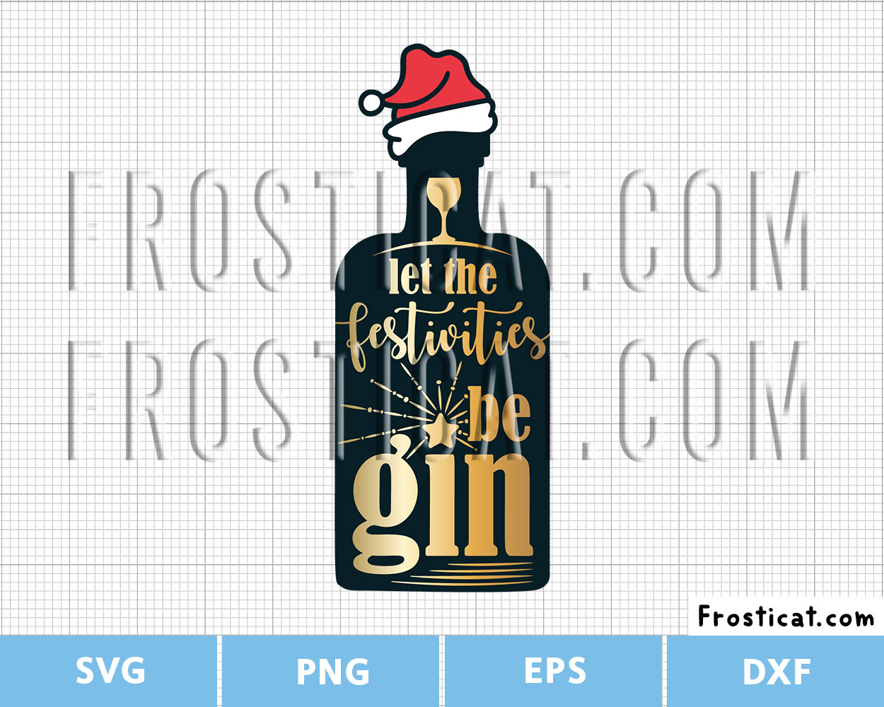 Let The Festivities Begin Svg, Christmas Wine Svg