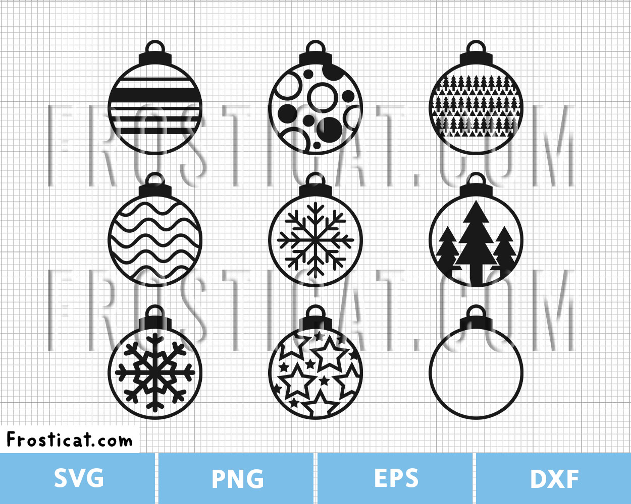 Christmas Bauble Svg Bundle, Christmas Svg, Christmas Ball Svg