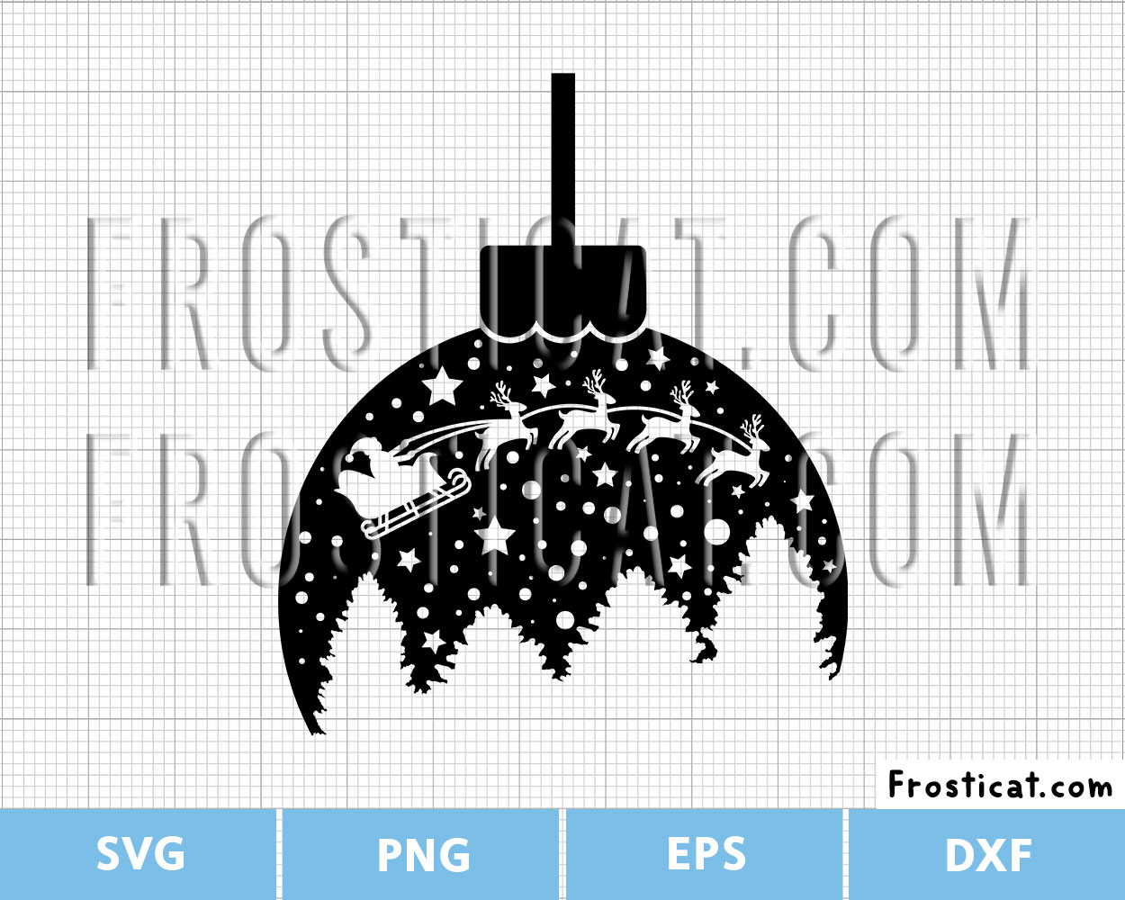 Christmas Scene Bauble Svg, Christmas Svg, Christmas Ball Svg